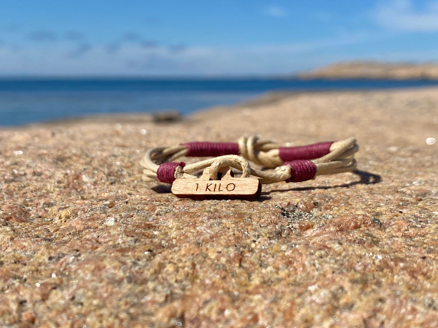 Classic 1 KG - Sand beige & Bordeaux - CleanSea