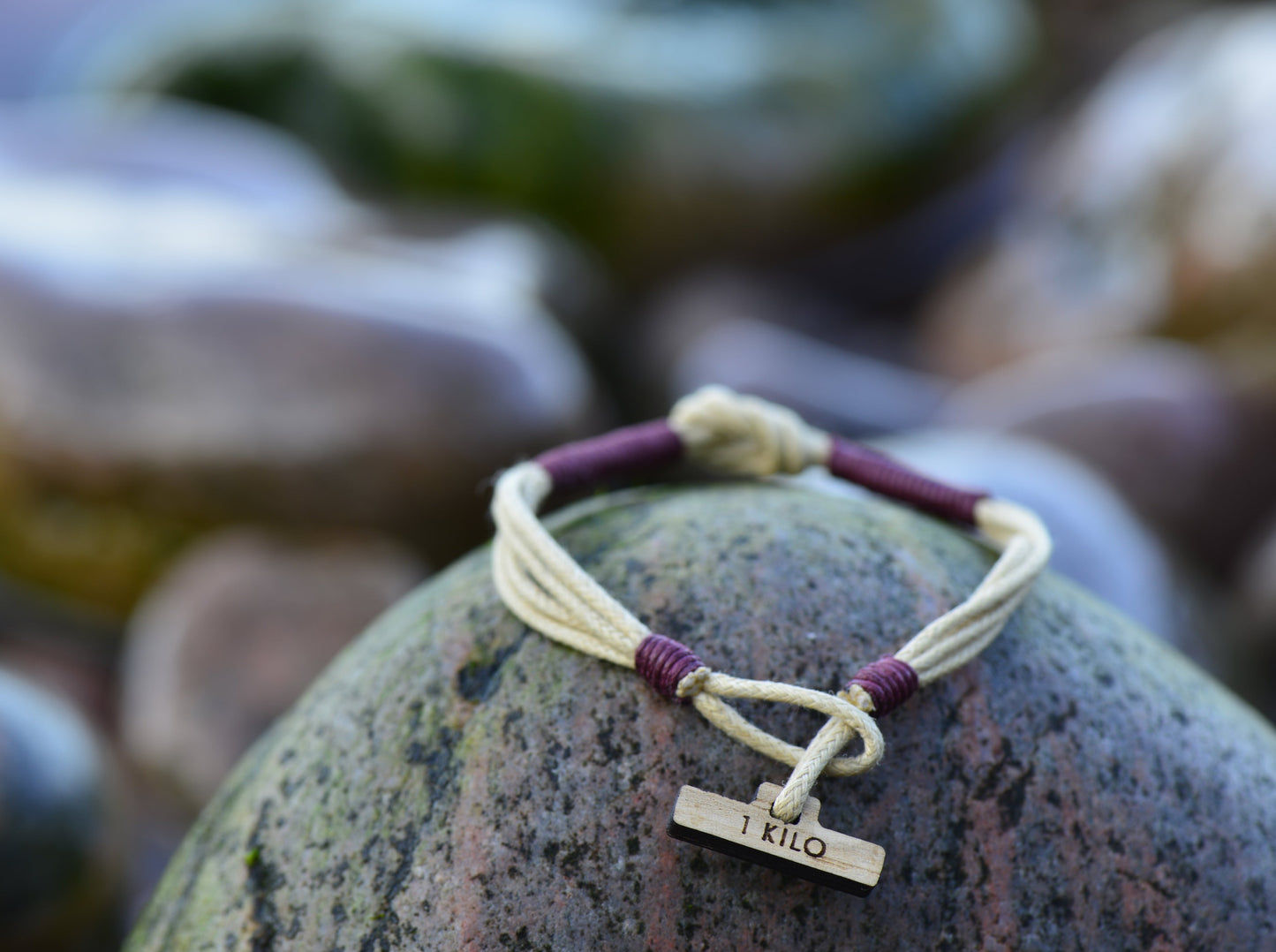 CleanSea Bracelet - Beige/Bordeaux - CleanSea