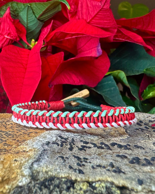 Julhjälte 2 KG - Anemonröd, Havsmint & Saltvit 