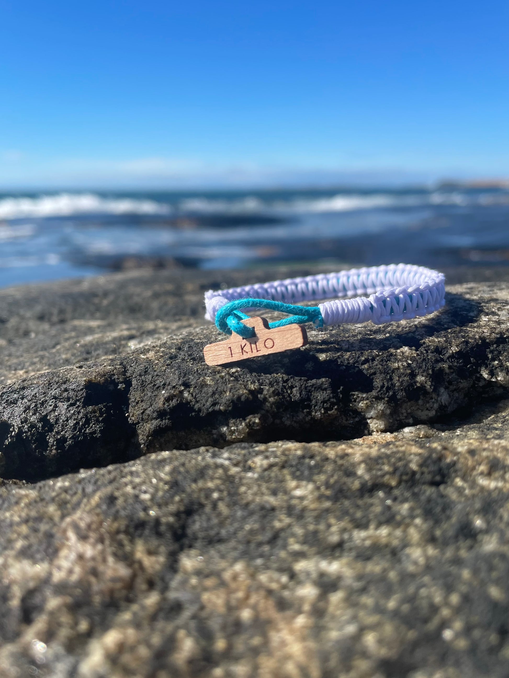 New CleanSea bracelet - Turquoise/White - CleanSea