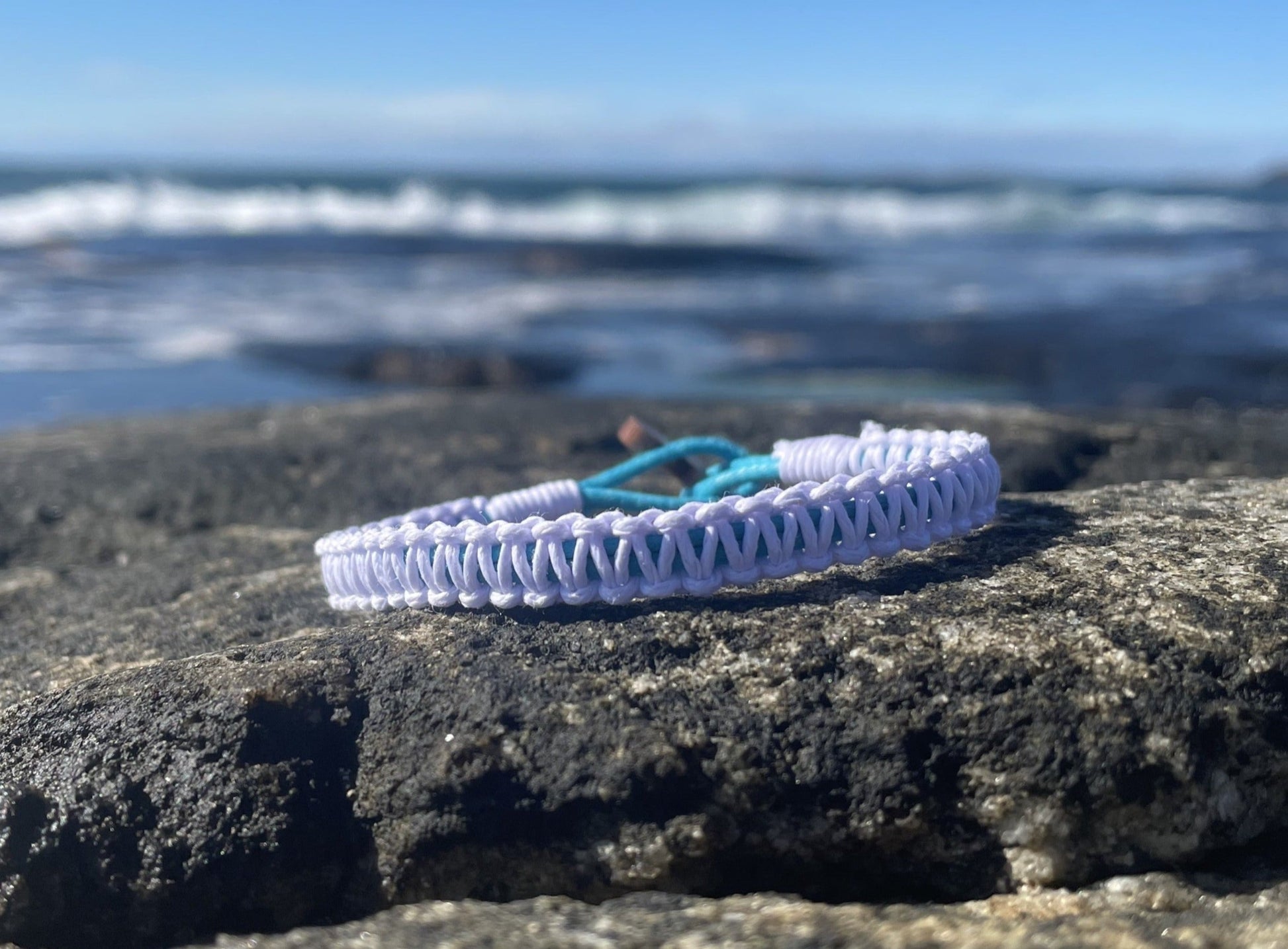 New CleanSea bracelet - Turquoise/White - CleanSea