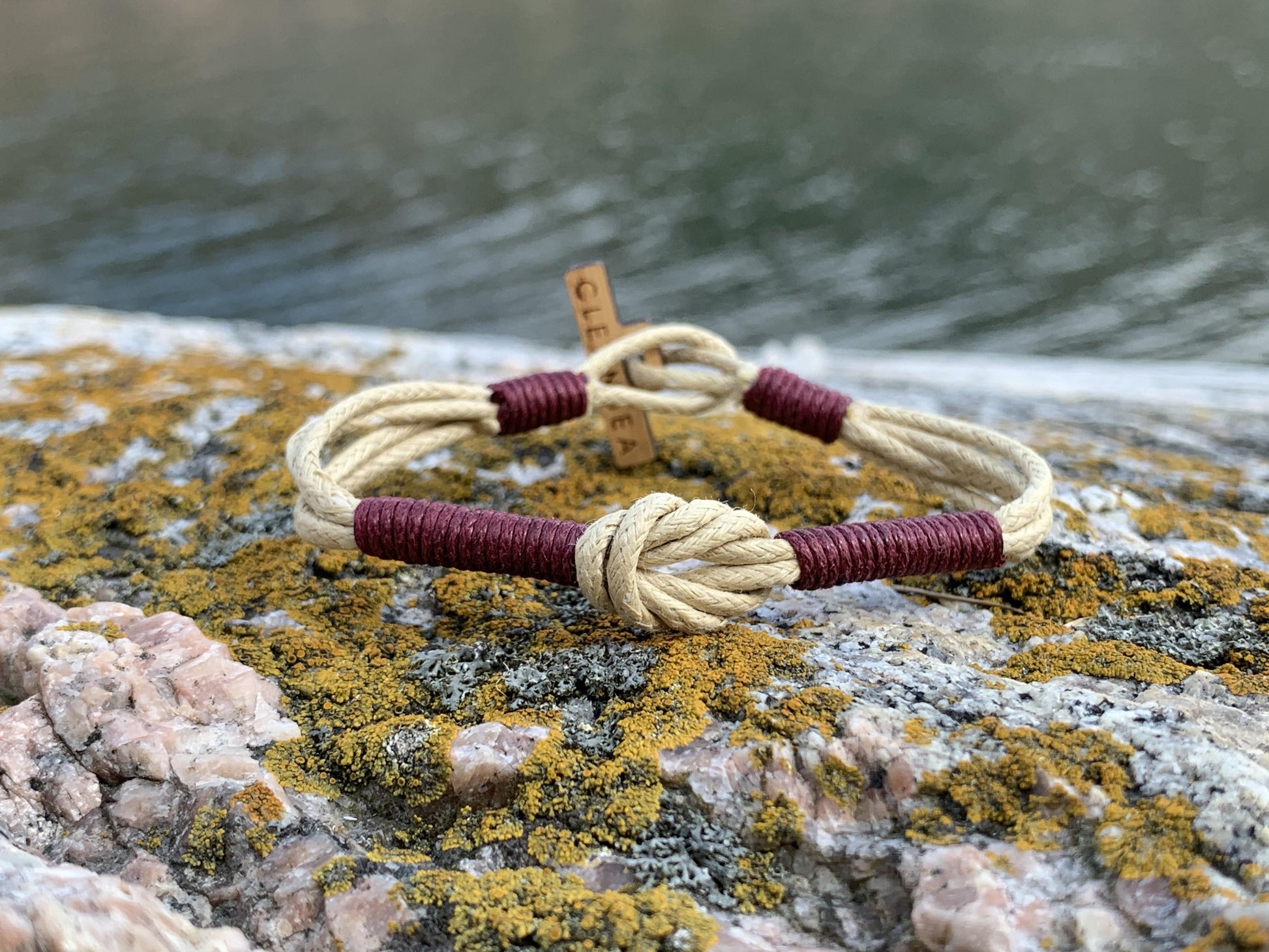 CleanSea Bracelet - Beige/Bordeaux - CleanSea